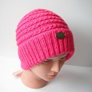 Hand Knitted Hat Toque Size L-(M) Acrylic Pink - 037 Hand knit by me
